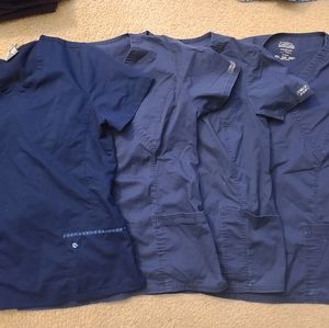 Scrub tops x 4
